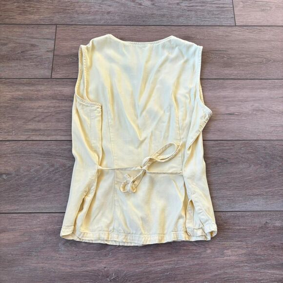 coldwater creek butter yellow vest top size medium - Picture 4 of 5